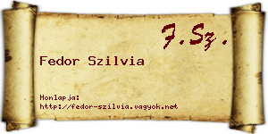 Fedor Szilvia névjegykártya
